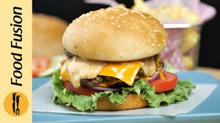 Classic Smash Burger Recipe By Food Fusion [upl. by Anniroc]