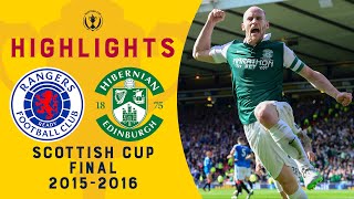 Rangers 23 Hibernian  David Gray Header as Hibernian Make History  Scottish Cup Final 201516 [upl. by Seagrave]