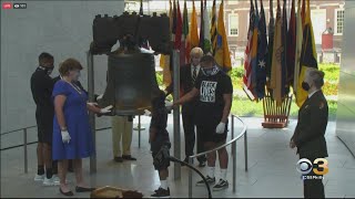 Annual Tapping Of Liberty Bell In Philadelphia [upl. by Eirehc]