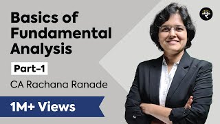 Fundamental Analysis Lecture 1 P1 by CA Rachana Phadke Ranade [upl. by Aihppa]