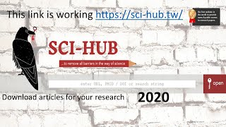 SciHub working  working Link 2021 Updated [upl. by Ahseem]