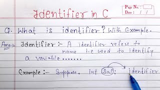 Identifiers in C programming  Learn Coding [upl. by Barclay]