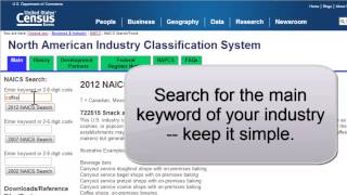 Identifying NAICS Industry Codes 2013 [upl. by Drew]