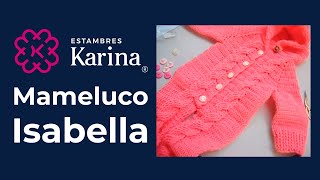 Como tejer un mameluco Isabella en gancho a crochet  CONCURSO Nivel Avanzado Estambres Karina [upl. by Yelyk684]