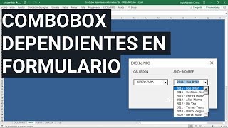 Combobox dependientes en Formulario de Excel usando VBA EXCELeINFO [upl. by Letram]