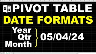 How to change date formats in Pivot Tables [upl. by Dnalhsa]