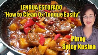 Lengua Estofado Recipe  Pinoy Style  How to Cook Ox Tongue [upl. by Amrita]