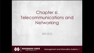 Chapter 6 Telecommunications and Networking [upl. by Morgen739]