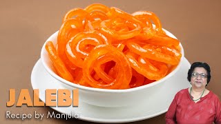 Jalebi Recipe  How to make Jalebi  by Manjula Indian Vegetarian Cuisine [upl. by Hourigan]