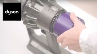 How to clean your Dyson Cyclone V10™ cordless vacuums filter [upl. by Azilef]