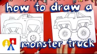 How To Draw A Monster Truck [upl. by Tallia]