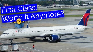 Delta Air Lines First Class 757300 [upl. by Oinotnanauj]