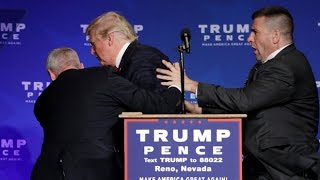 Donald Trump rushed off stage during rally in Nevada [upl. by Giesecke]