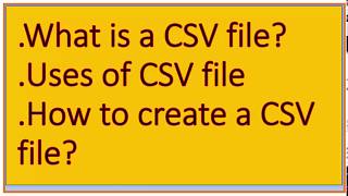 What is a CSV file and What is it used for [upl. by Aleakam]