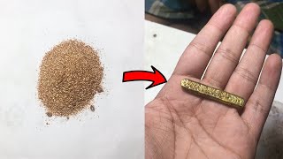 Melt Gold PowderDust without any Loss  How to  Jewellery Making [upl. by Eugirne642]