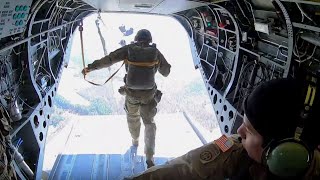 5TH RTB CH47 CHINOOK AIRBORNE JUMP [upl. by Roi]