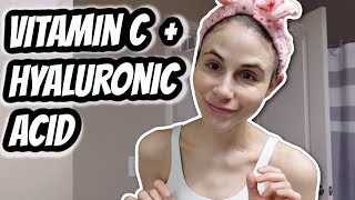 Vlog Using VITAMIN C AND HYALURONIC ACID  Dr Dray [upl. by Nnitsuj]