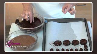 Dipping Cookies Pretzels Cherries in Chocolate [upl. by Nyleahs]