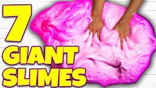 Slime 7 ways Giant DIY Slime compilation  How to make Fluffy Slime and Toothpaste Slime [upl. by Beutner]