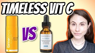 Timeless Skin Care Vitamin C serum vs Skinceuticals CE ferulic  Dr Dray [upl. by Acila879]