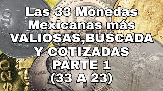 Las 33 Monedas Mexicanas mas VALIOSASBUSCADAS Y COTIZADAS Parte 1 [upl. by Ydualc436]