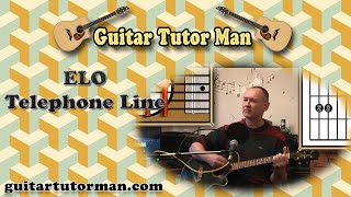 Telephone Line  ELO  Acoustic Guitar Lesson detune 1 fret [upl. by Pirbhai]