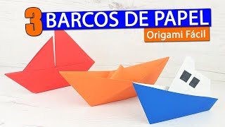 ⛵ 3 Barcos de papel fáciles de hacer con papiroflexia [upl. by Carolynne]