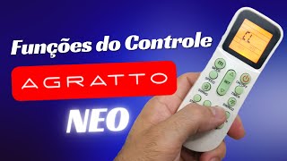 Agratto NEO funções do CONTROLE remoto deste Ar condicionado [upl. by Ahsimat]