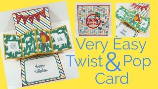 Easy Twist amp Pop Card  Video Tutorial [upl. by Enelav420]