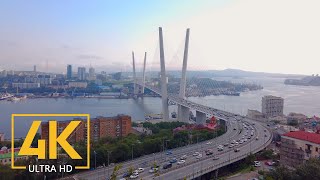 4K Walking Tour with City Sounds  Trip to Vladivostok Russia [upl. by Amber]