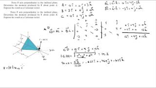 Determine the moment produced by F about point A and B [upl. by Crystal]