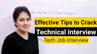 How to Answer in Technical Interview Best Technical Interview tips [upl. by Arrehs]