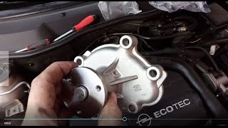 How to replace the water pump at home 17 cdti [upl. by Templia]