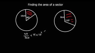 Finding the area of a sector [upl. by Jamel]