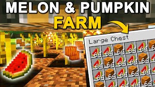 EASY Automatic Melon  Pumpkin Farm in Minecraft 121 Tutorial [upl. by Ennyroc]