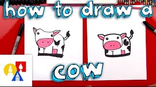 How To Draw A Cartoon Cow [upl. by Campman]