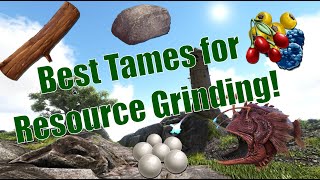 Ark Tutorial Best tames for collecting resources [upl. by Zanahs]