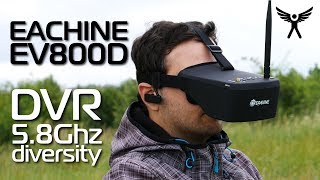 Eachine EV800D FPV 58G diversity goggles w a DVR  definitely a MUST have item [upl. by Nailluj]