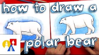 How To Draw A Polar Bear Realistic [upl. by Akirdnwahs]