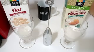 Oat Milk vs Almond Milk part 2 Frothing Test [upl. by Judson]