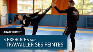 Karaté  5 exercices pour travailler ses feintes en combat KARATEATHOME KUMITE TRAINING [upl. by Yznil]