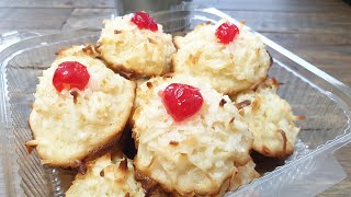 How to make Besitos de Coco or Puerto Rican style Coconut Macaroons [upl. by Salvay]