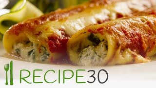 Try me SPINACH AND RICOTTA CANNELLONI  By wwwrecipe30com [upl. by Friedlander]