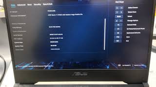 Asus TUF FX505DT Bios walkthrough [upl. by Leviram]