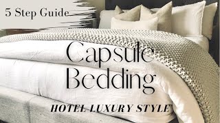 HOTEL LUXURY CAPSULE BEDDING  5 Step Guide  Affordable Bed Essentials [upl. by Woodsum]