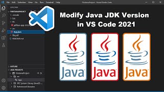 How to Modify the Java JDK Version in Visual Studio Code 2021  Set Java JDK using VS Code [upl. by Ylahtan]