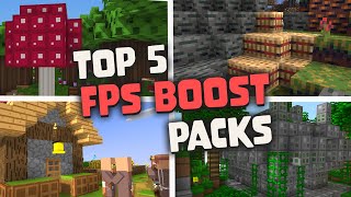 Top 5 FPS Boost Texture Packs for Minecraft 118  Max Fps   Minecraft Java [upl. by Tedi]