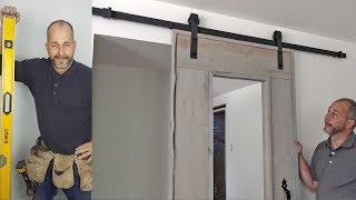 How to Install a Hanging Barn Door [upl. by Dexter565]