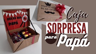 DIY Caja SORPRESA para PAPÁ  REGALO DÍA del PADRE [upl. by Argent]