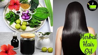 Homemade Herbal Hair Oil  How To Stop Hair Fall Naturally At Home  Hair Oil For Long amp Strong Hair [upl. by Knutson]